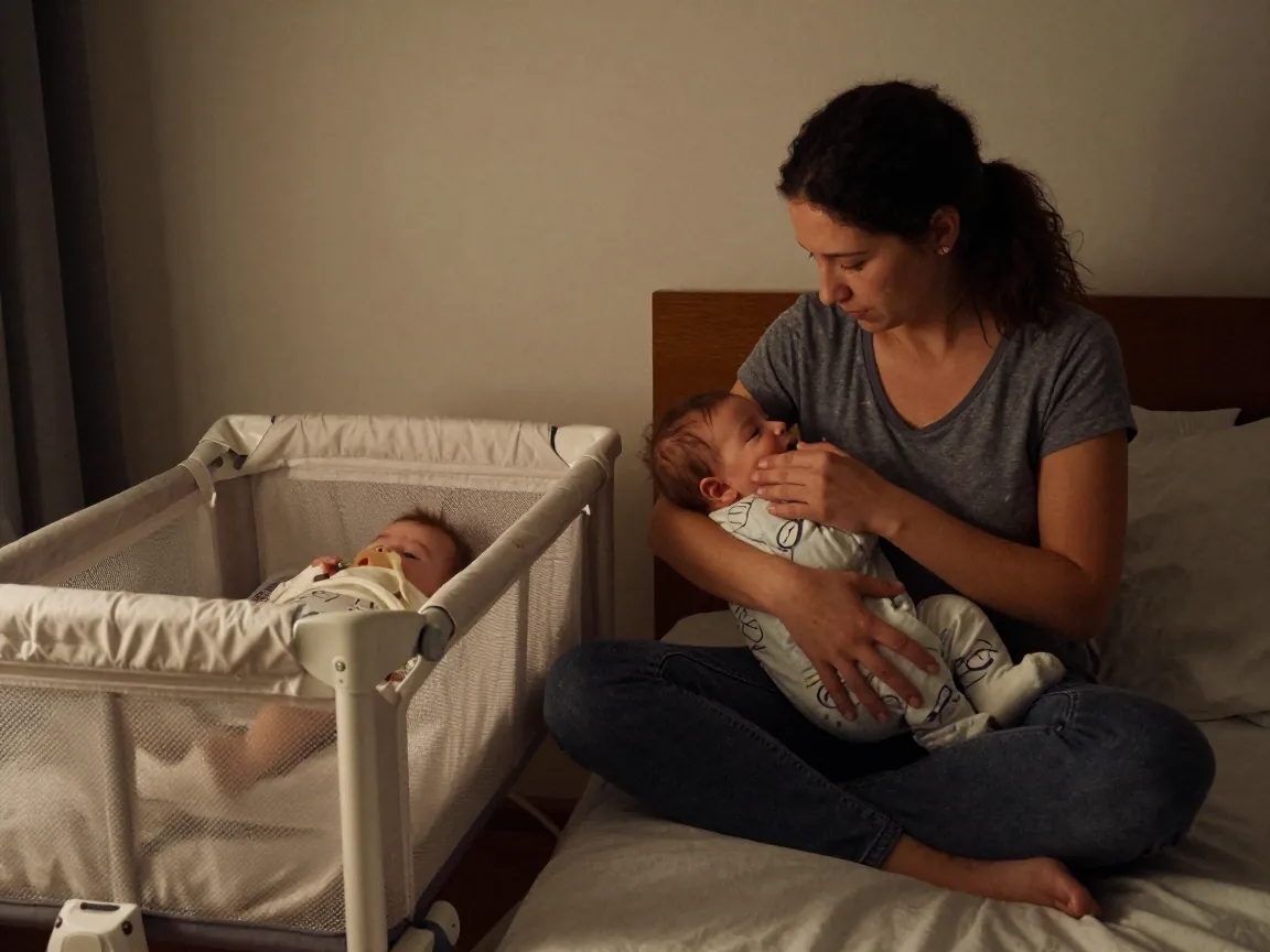 Gece emzirmede pratiklik — yatak paylaşmadan yakın bakım