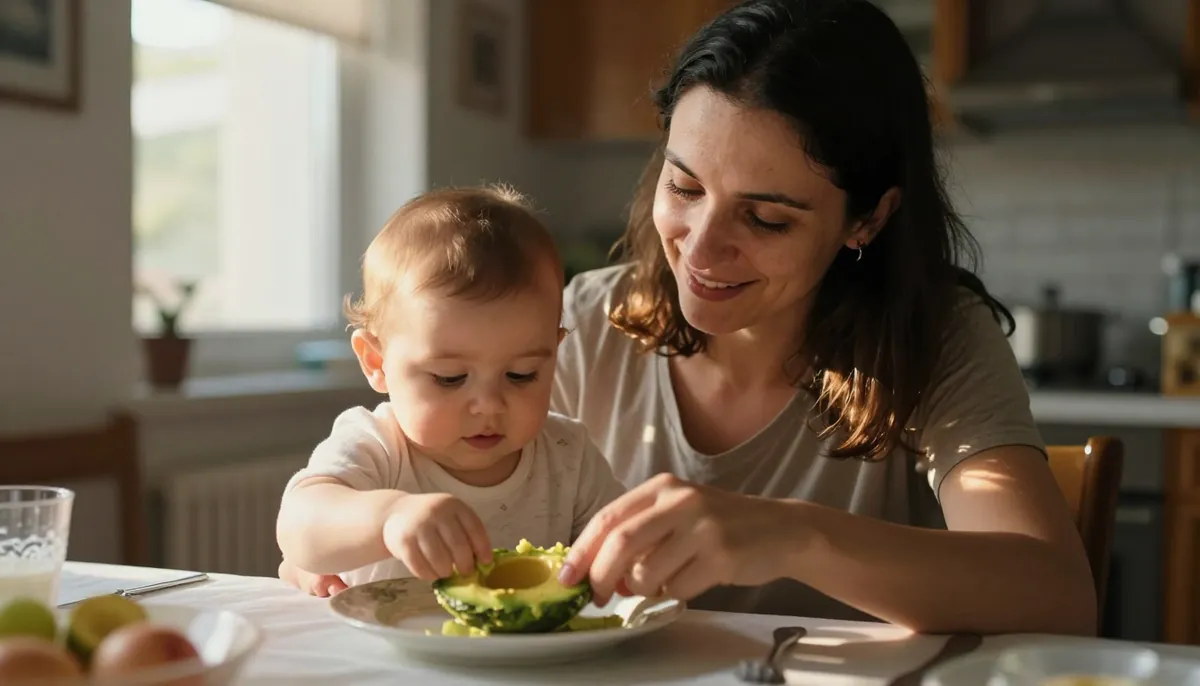 BLW yolculuğunun başlangıcı: Bebek kendi eliyle ilk yumuşak gıdasını keşfediyor
