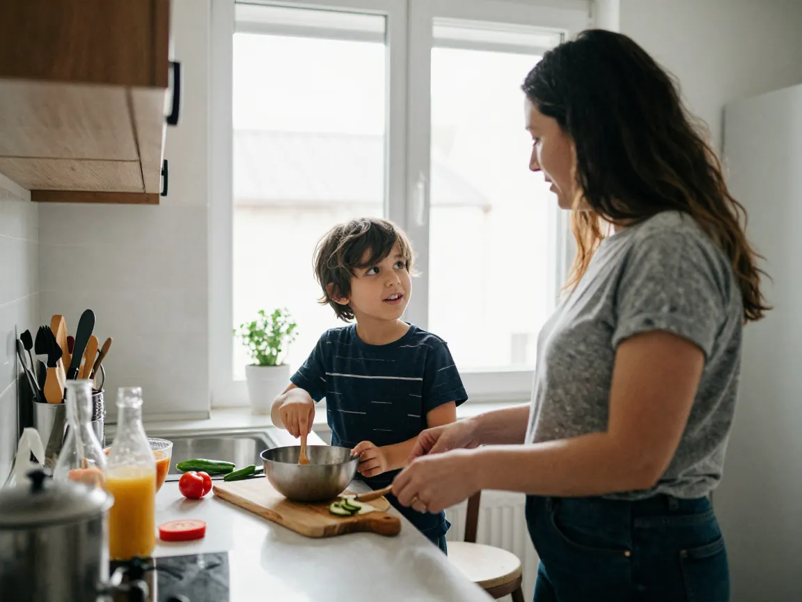 Günlük hayatta dil öğrenimi: Aile etkinlikleriyle büyüyen çocuk.
