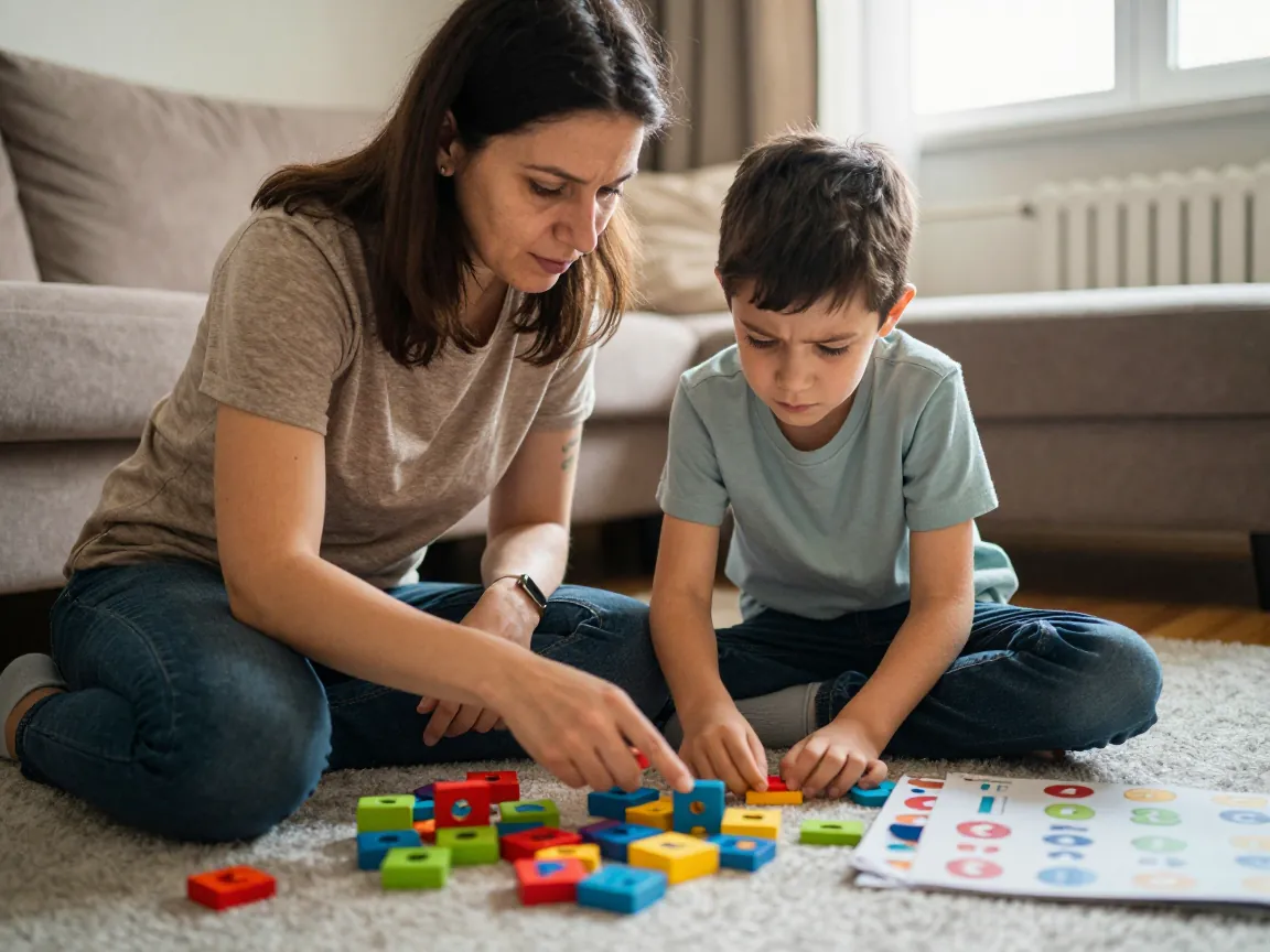 Diskalkuli yaşayan çocuğun matematik öğreniminde ebeveyn rehberliği ve sabır.