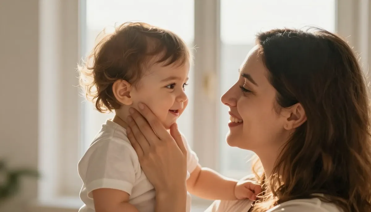 Göz teması ve gülümsemeyle dil gelişiminin temeli atılıyor.