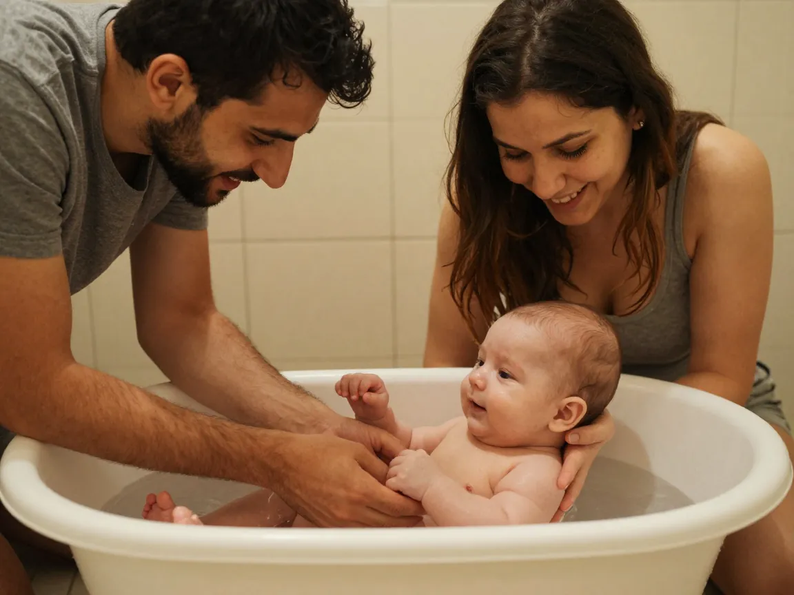 Baba-bebek banyo rutini güçlü bağlanma anlarından biridir.