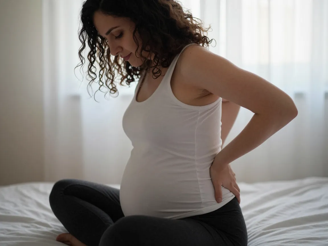 Doğru yastık kullanımı ile rahat pozisyon bulmuş hamile anne.