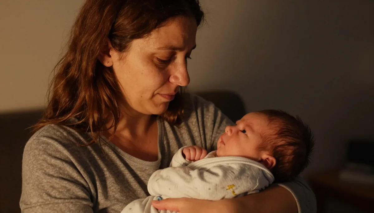 Kolikle başa çıkan bir annenin dayanıklılığı ve sevgisi.