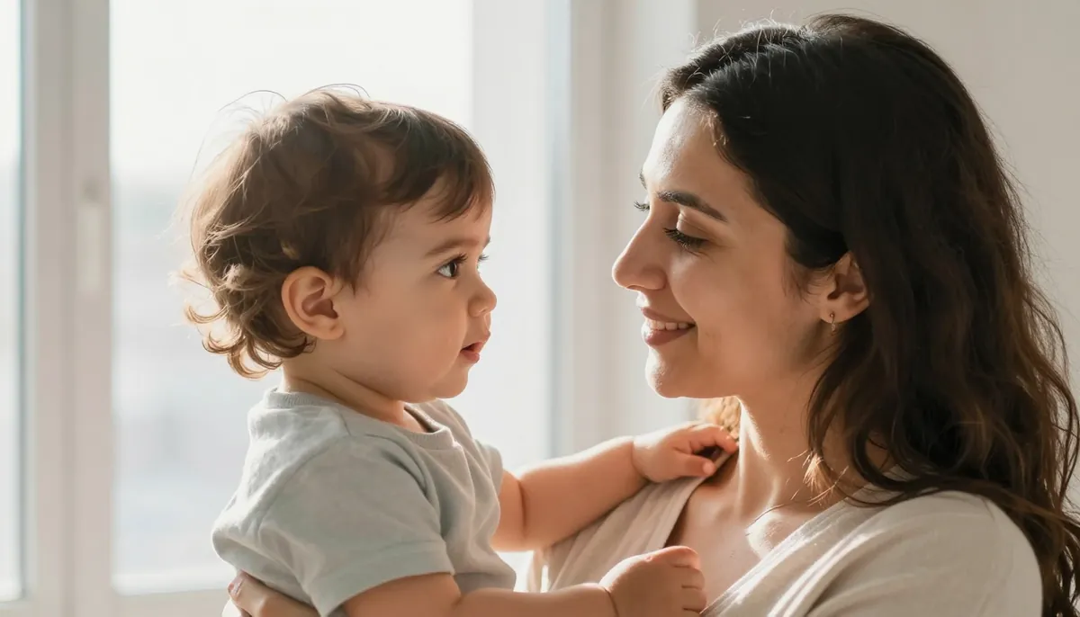 Annesi ile göz teması kuran 20 aylık çocuk. Erken gelişim taramasının önemi.